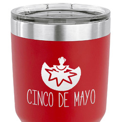 Cinco De Mayo 30 oz Stainless Steel Tumbler - Red - Double Sided