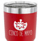 Cinco De Mayo 30 oz Stainless Steel Ringneck Tumbler - Red - CLOSE UP