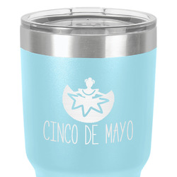 Cinco De Mayo 30 oz Stainless Steel Tumbler - Teal - Single-Sided