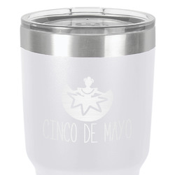 Cinco De Mayo 30 oz Stainless Steel Tumbler - White - Single-Sided
