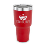 Cinco De Mayo 30 oz Stainless Steel Tumbler - Red - Single Sided