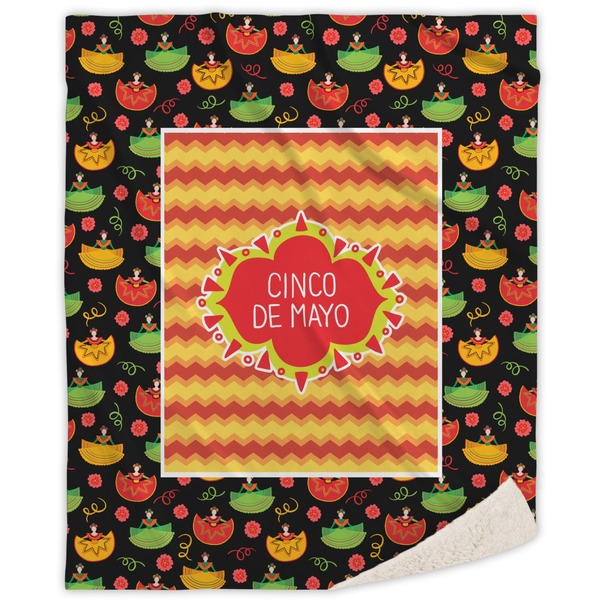 Custom Cinco De Mayo Sherpa Throw Blanket