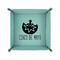 Cinco De Mayo 6" x 6" Teal Leatherette Snap Up Tray - FOLDED UP