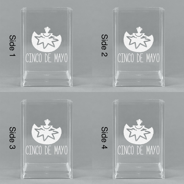 Cinco De Mayo Acrylic Pen Holder - All Sides