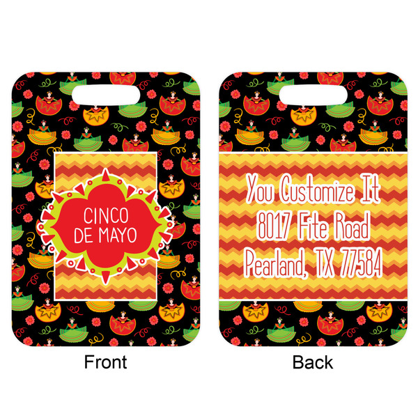 Cinco De Mayo Aluminum Luggage Tag (Front + Back)