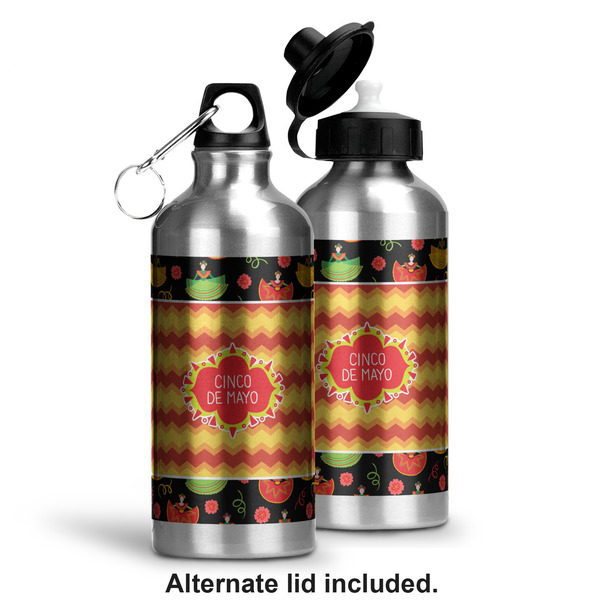 Cinco De Mayo Aluminum Water Bottle - Alternate lid options