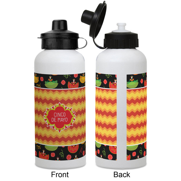 Cinco De Mayo Aluminum Water Bottle - White APPROVAL