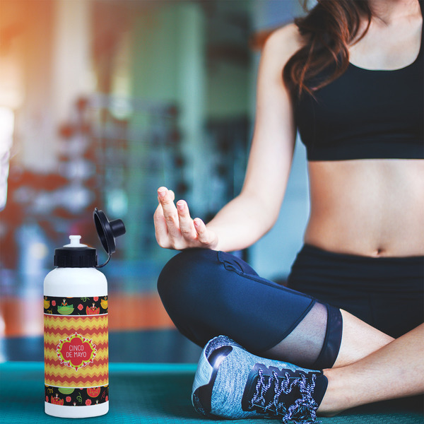 Cinco De Mayo Aluminum Water Bottle - White LIFESTYLE