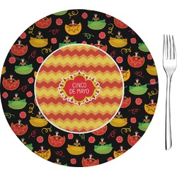 Cinco De Mayo 8" Glass Appetizer / Dessert Plates - Single or Set (Personalized)