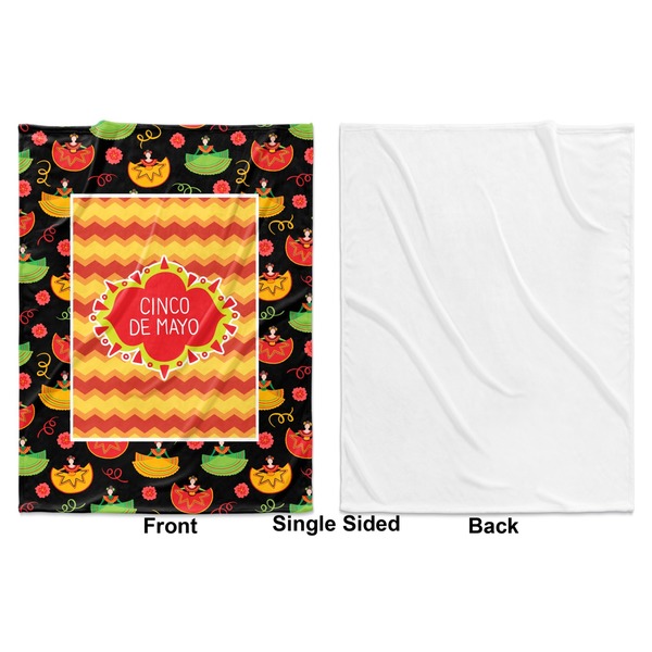 Cinco De Mayo Baby Blanket (Single Sided - Printed Front, White Back)