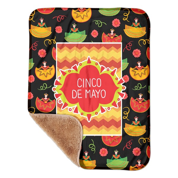 Custom Cinco De Mayo Sherpa Baby Blanket - 30" x 40"