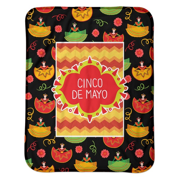 Cinco De Mayo Baby Sherpa Blanket - Flat