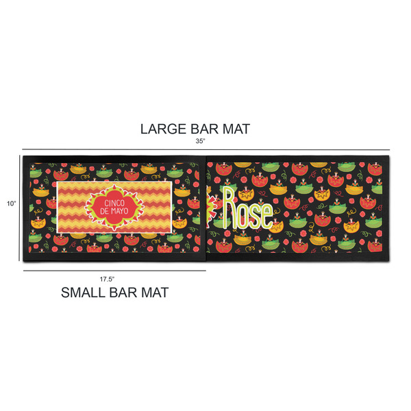 Cinco De Mayo Bar Mats - Sizing Chart