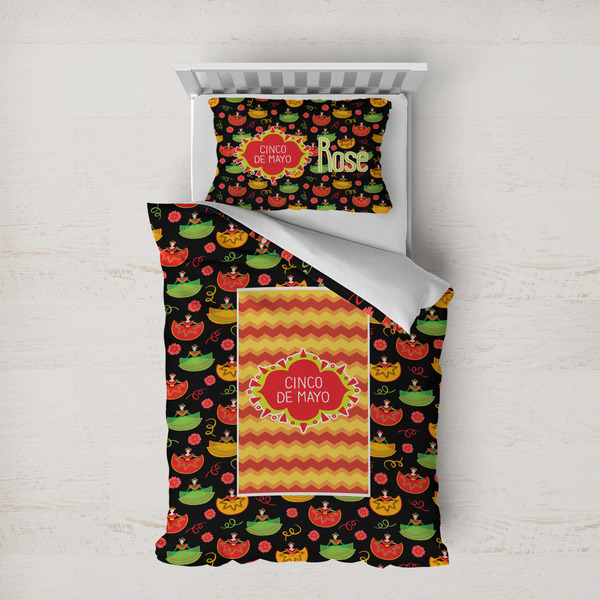 Custom Cinco De Mayo Duvet Cover Set - Twin XL (Personalized)