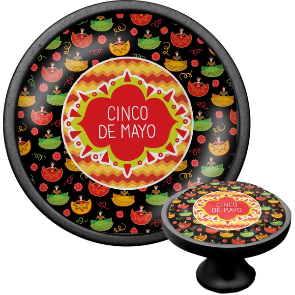 Custom Cinco De Mayo Cabinet Knob (Black)