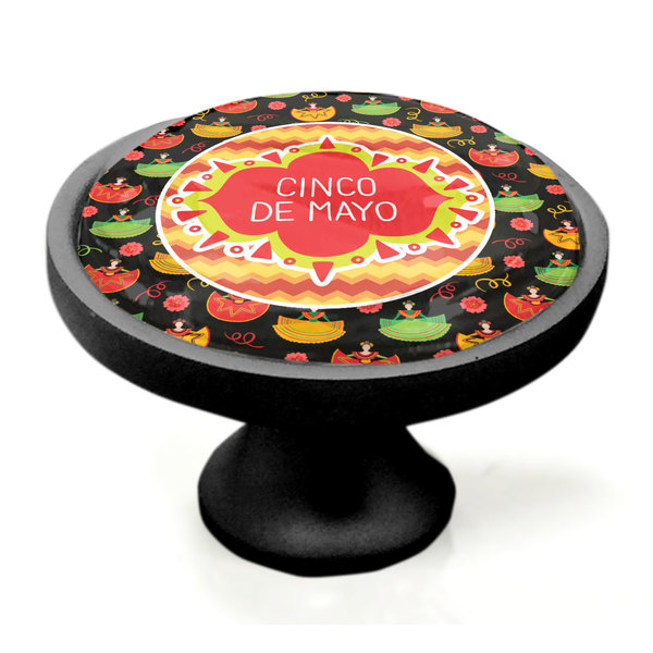 Cinco De Mayo Black Custom Cabinet Knob (Side)