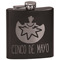 Cinco De Mayo Black Flask - Engraved Front