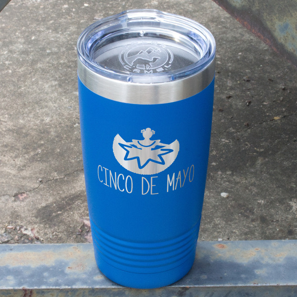 Cinco De Mayo Blue Polar Camel Tumbler - 20oz - Angled