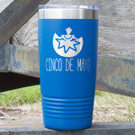 Cinco De Mayo 20 oz Stainless Steel Tumbler - Royal Blue - Single Sided