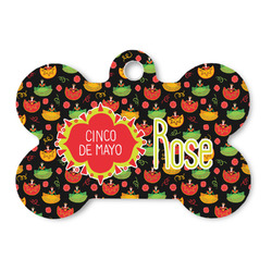 Cinco De Mayo Bone Shaped Dog ID Tag