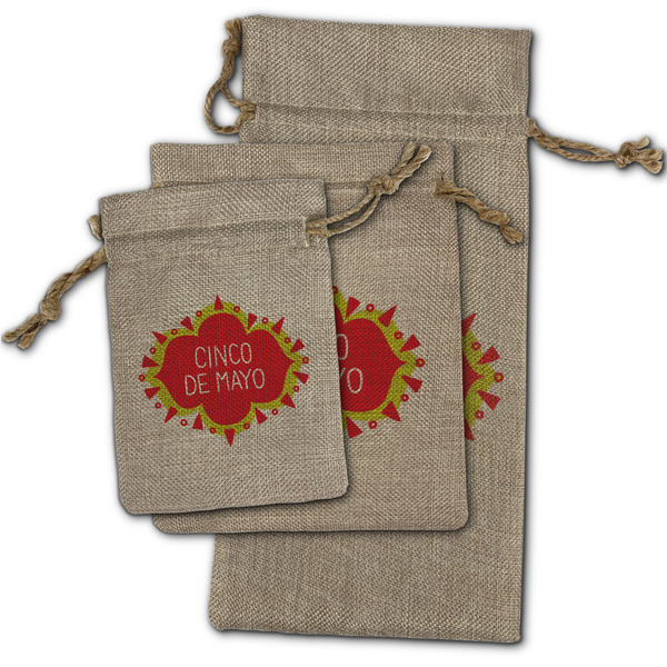 Cinco De Mayo Burlap Gift Bags - (PARENT MAIN) All Three