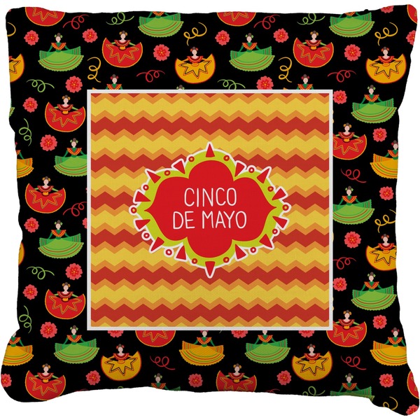 Custom Cinco De Mayo Faux-Linen Throw Pillow 26"