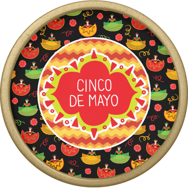 Cinco De Mayo Cabinet Knob - Gold - Front
