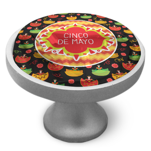 Cinco De Mayo Cabinet Knob - Nickel - Side