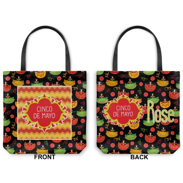 Cinco De Mayo Canvas Tote - Front and Back