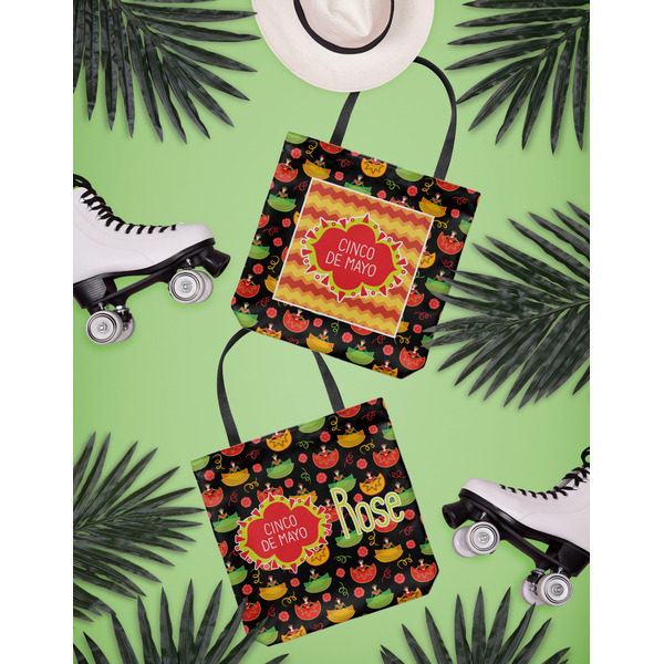 Cinco De Mayo Canvas Tote Lifestyle Front and Back
