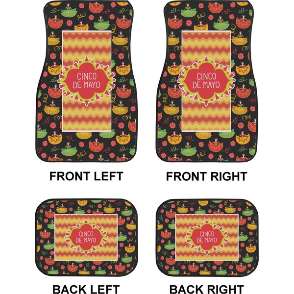 Cinco De Mayo Car Floor Mats Set (2F + 2B)