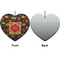 Cinco De Mayo Ceramic Flat Ornament - Heart Front & Back (APPROVAL)