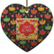 Cinco De Mayo Ceramic Flat Ornament - Heart (Front)