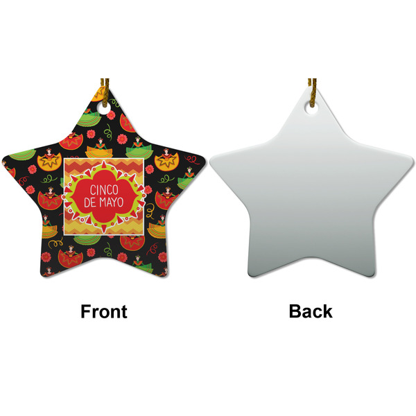 Cinco De Mayo Ceramic Flat Ornament - Star Front & Back (APPROVAL)