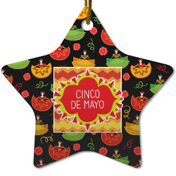 Cinco De Mayo Star Ceramic Ornament