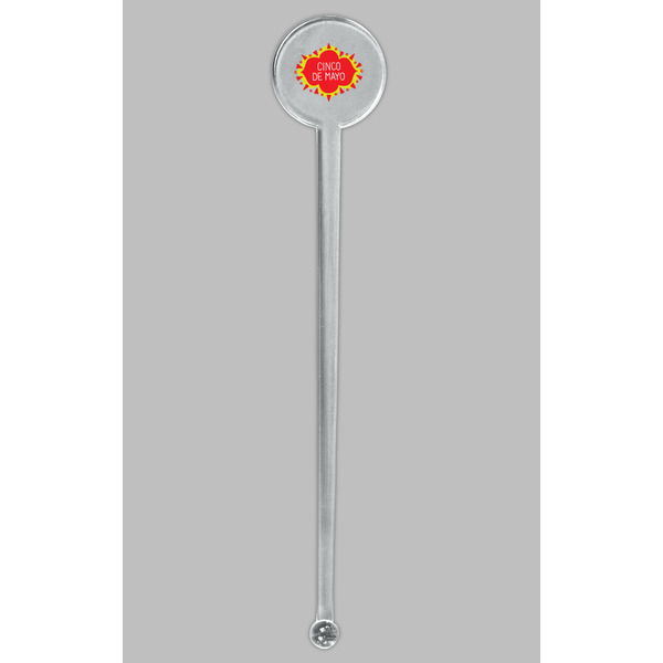 Cinco De Mayo Clear Plastic 7" Stir Stick - Round - Single Stick