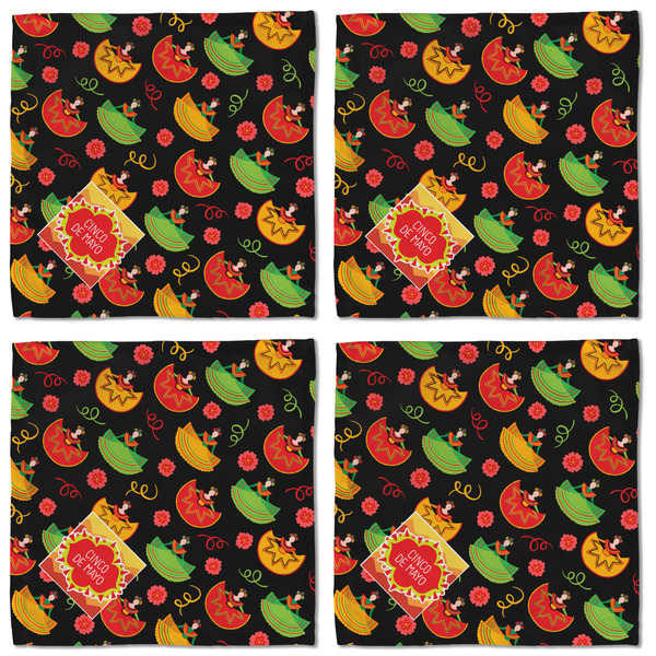 Cinco De Mayo Cloth Napkins - Personalized Lunch (APPROVAL) Set of 4