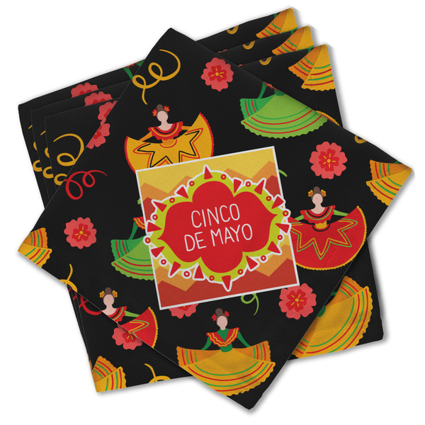 Custom Cinco De Mayo Cloth Cocktail Napkins - Set of 4