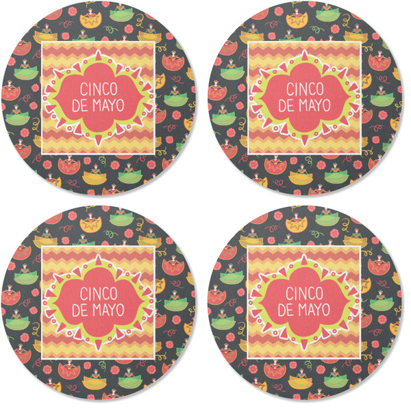 Cinco De Mayo Coaster Round Rubber Back - Apvl