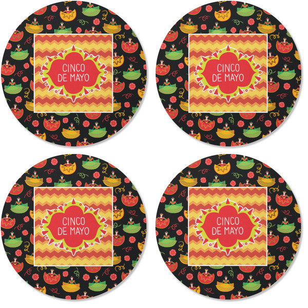 Cinco De Mayo Coaster Round Rubber Back - Apvl