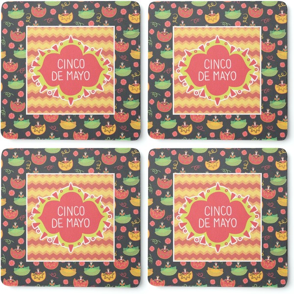 Cinco De Mayo Coaster Rubber Back - Apvl