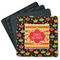 Cinco De Mayo Square Rubber Backed Coasters - Set of 4