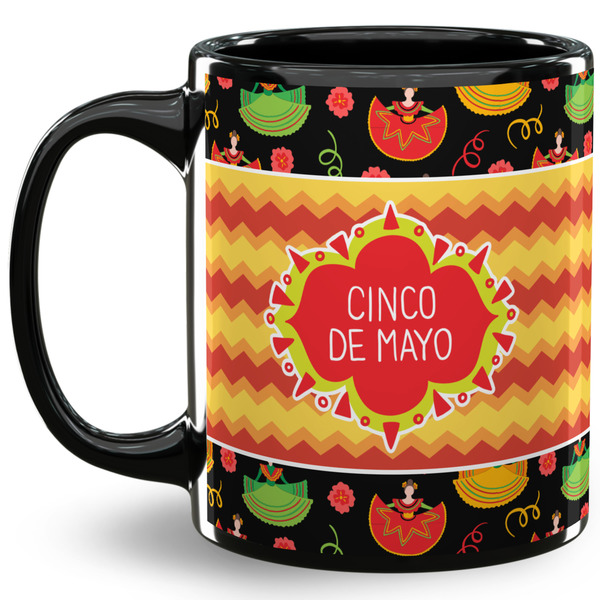Custom Cinco De Mayo 11 Oz Coffee Mug - Black