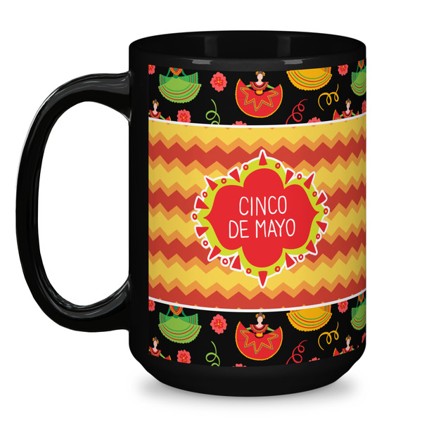 Cinco De Mayo Coffee Mug - 15 oz - Black