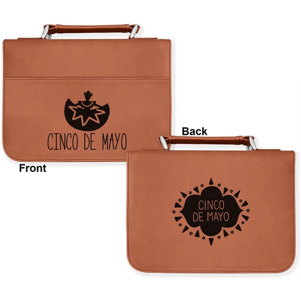Cinco De Mayo Cognac Leatherette Bible Covers - Large Double Sided Apvl
