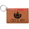 Cinco De Mayo Cognac Leatherette Keychain ID Holders - Front Credit Card