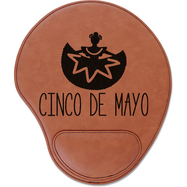 Custom Cinco De Mayo Leatherette Mouse Pad with Wrist Support (Personalized)