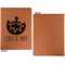 Cinco De Mayo Cognac Leatherette Portfolios with Notepad - Large - Single Sided - Apvl