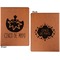 Cinco De Mayo Cognac Leatherette Portfolios with Notepad - Small - Double Sided- Apvl