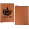 Cinco De Mayo Cognac Leatherette Portfolios with Notepad - Small - Single Sided- Apvl